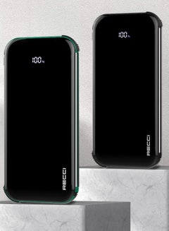 Buy power bank portable charger with capacity 10,000 mAh charges speeds of up to 22.5W. It includes Type-C cable and  Lightning cable. It also contains several slots for multiple USB, Type-C, and Micro. in Saudi Arabia