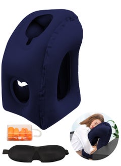 اشتري Airplane inflatable travel pillow Inflatable neck pillow is used for sleeping to avoid neck and shoulder pain Support the head, neck and waist Suitable for aircraft, cars, buses and offices في الامارات