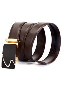 Buy An elegant men's belt made of 100% genuine leather, durable and of high quality, with a buckle made of high-quality metal that is resistant to rust and cracks and does not change color. in Egypt