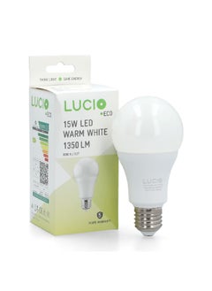 Buy 15W 3000K 1350-Lumens E27 LED Bulb Warm White 13 x 7 x 6.48 cm L-ST-0100-15W-3000K in Saudi Arabia