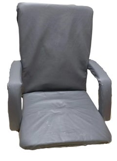 Buy Adjustable floor seat lounge chair for bed, floor, with backrest and armrests Lightweight chair for sporting events, beach, camping, picnic 108cm*52cm - Gray in Saudi Arabia