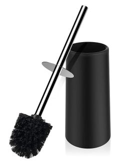 Buy Toilet Brush and Holder, Toilet Brush with 304 Stainless Steel Long Handle, Concealed Toilet Brush with Durable Scrub Bristles for Bathroom Deep Cleaning (Black) in Saudi Arabia