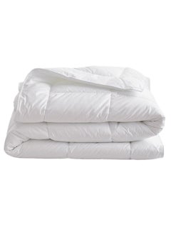 Buy Queen Size Quilted Down Duvet Insert Cotton White 160 x 220cm in UAE