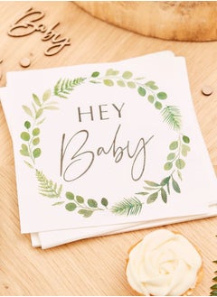 Buy Hey Baby Shower Botanical Napkins in UAE