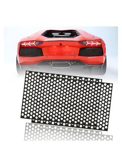 Buy Rear Light Cover, 2pcs Universal Car Rear Tail Light Lamp Stickers Honeycomb Type Decal Car DIY Self Adhesive Tint Film Sheet for Rear Light Cover Taillight, Universal Cars Decoration 48x30cm (Black) in Saudi Arabia