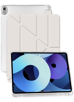 Buy Case for iPad Air 5/4 (2022/2020 5th/4th Generation 10.9-Inch) with Pencil Holder, Clear Transparent Back Shell Slim Stand Shockproof Tablet Cover Auto Wake/Sleep in Saudi Arabia