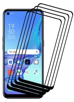 Buy 4 Pieces Antistatic ESD Dustproof Premium Quality High Definition Tempered Glass Screen Protector Designed For Oppo A53 in UAE