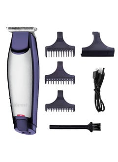 Buy Men Hair Clipper KM-5021 Self-Cut Hair Trimmer Waterproof Cordless Rechargeable Hair Cutting Clippers Groomer with Stainless Steel in UAE