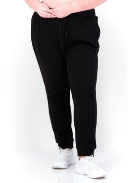 اشتري Women Plus Size Running Sweatpants, Black في الامارات