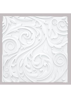 اشتري 3D Wall Art Strong Foam Tiles Square Paintable Not Plastic Or Fiber Size : 50 * 50Cm في السعودية