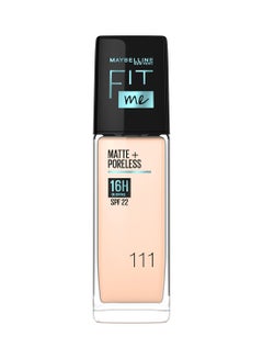 Buy Maybelline New York Fit Me Matte & Poreless Foundation 16H Oil Control with SPF 22 - 111 in Saudi Arabia