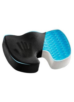 Buy Cooling Gel Memory Foam Seat Cushion for Office Chair, Car, Pain Relief & Tailbone Support – Non-Slip, Ergonomic Pad for Coccyx Comfort, Machine-Washable Cover in UAE