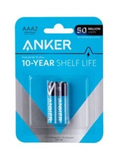 Buy Pack Of 2 AAA Alkaline Batteries Blue Black White in Saudi Arabia