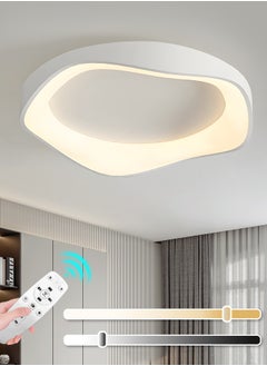 اشتري Modern Flush Mount LED Ceiling Light Fixture, 59W Smart Dimmable LED Ceiling Lamp with Remote Control, LED Ceiling Lamp for Bedroom/Kitchen/Dining Room Lighting, 3 Color Temperatures في الامارات