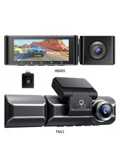 Buy KM800 Smart Dash Cam Front Rear Dash Camera 4K Full HD Car Dashboard Recorder with 3.18 IPS Screen WiFi GPS Night Vision Loop Recording 170° Wide Angle WDR Black in UAE