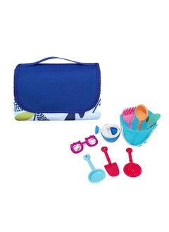 اشتري Pack of 2 Combo Diaper Portable Bag With Beach Bucket Toy - Blue في الامارات