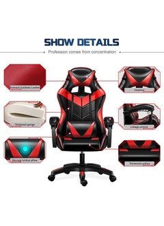 Buy Black And Red Fixed Point Massage Gaming Chair Need To Be Assembled in Saudi Arabia