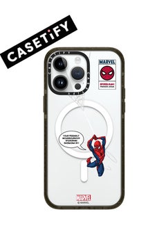 Buy Apple iPhone 15 Pro Max Case,Jumping Spider-Man Magnetic Adsorption Phone Case - Semi transparent in UAE