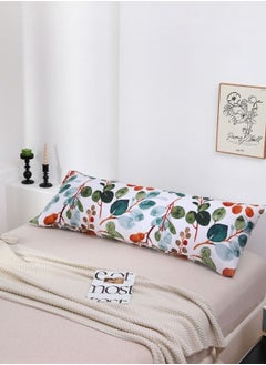 Buy 1 Piece Long Body Pillow Case, Green Leaves Design. in UAE