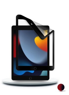 Buy 2 Piece 9th Generation Ceramics Screen Protector For Apple IPad 10.2 2021 Clear/Black in UAE