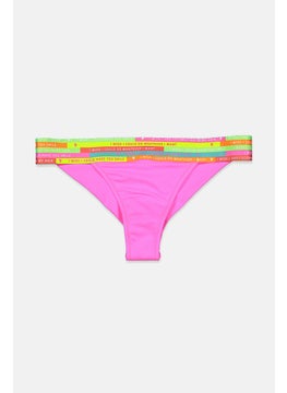 اشتري Women Stripe Graphic Bikini Bottom, Pink Combo في السعودية