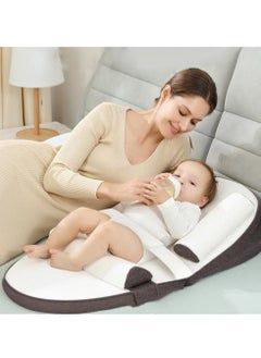 Buy Baby Lounger Travel Bed Baby Nest Ultra Soft Anti Reflux Pillow 0 to 30 Degree Height Adjustable Relieves Vomiting Milk Intestinal Colic Side Rails in Saudi Arabia