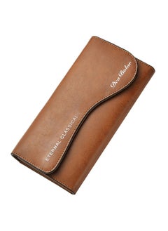 Buy Comfortable And Stylish Long Wallet Brown in UAE