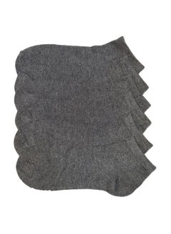 Buy 3 Pair Of Casual Ankle Socks Grey in Saudi Arabia