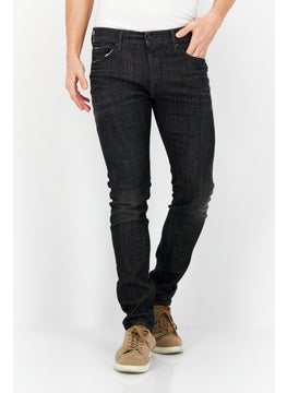 Buy Men Skinny Fit Wash Stretchable Denim, Black in UAE