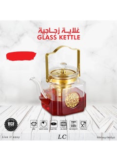 Buy Glass Teapot Kettle With Removable Stainless Steel Infuser Borosilicate Glass Tea Pot With Strainer For Blooming Tea Coffee & Loose Leaf Tea Microwave & Stovetop Safe in UAE