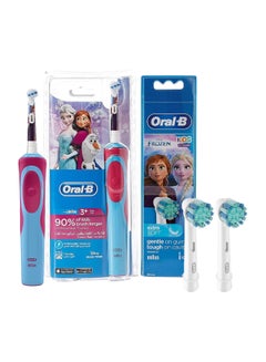 Buy Vitality D12 Frozen Rechargeable Kids Tooth Brush Frozen + Eb 10 2K Kids Brush Head in UAE