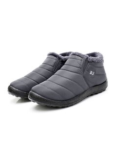 Buy Men Ankle Boots Slip On Flat Casual Footwear Grey in UAE