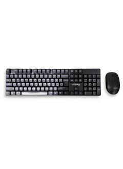 Buy Wireless Mouse & Keyboard U-200 , 10m Receiving Distance - Black in Egypt