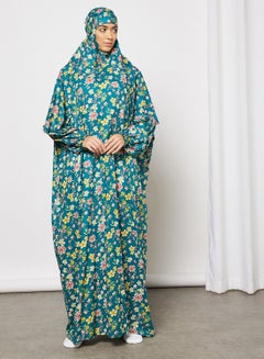 اشتري ثوب صلاة مزود بحجاب متصل ومزين بنقشة زهور في السعودية