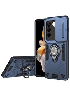 Buy GOLDEN MASK For Vivo V27/Vivo S16 Armor Window Bracket Camera Shield Cover Camera Lend Protection With Ringe (Navy Blue) in Egypt