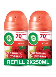 اشتري Freshmatic Refill Rose Air Freshener Pack of 2 في الامارات