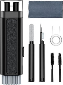 Buy 8 in 1 Cleaner Kit for Airpod, Earphone Cleaner Kit, Cleaning Pen with Brush, Multifunctional Cleaning Kit for Keyboard, Airpods, Computer, Laptop (Black) in Saudi Arabia