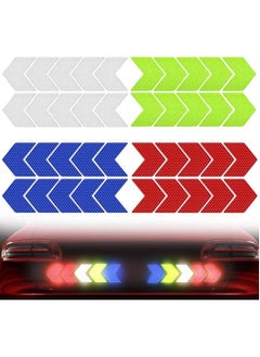 Buy SYOSI 40pcs Safety Reflector Stickers, Warning Night Visibility Adhesive Stickers, Arrow Decals Reflective Tape, for Bicycle Motorcycle Cycling Vehicle, Four Colors in Saudi Arabia