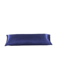 Buy Silky Satin, 1-Piece Pillow Cover Case Plain Navy Blue in UAE