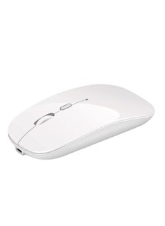اشتري Wireless Bluetooth Mouse for MacBook Pro   Air Mac iPad Laptop Desktop   Mac PC Computer Portable Slim Silent Office Mice 2.4 GHz USB Wireless Bluetooth Mouse White في الامارات