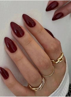 Buy Short Pointed Red Nails - 24pcs in Egypt