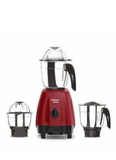 اشتري Vidiem Victor (Red) MG 715 A, mixer grinder 650 watt with 3 leak proof jars with self-lock for wet and dry spices, chutneys and curries في الامارات