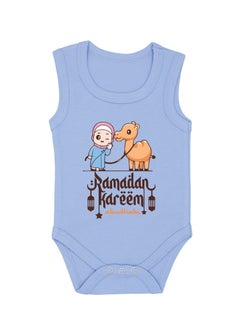 Buy My First Ramadan Abu Dhabi Printed Outfit - Romper for Newborn Babies - Sleeve Less Cotton Baby Romper for Baby Girls - Celebrate Baby's First Ramadan in Style in UAE