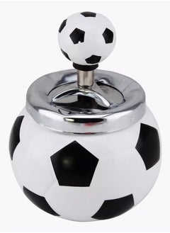 Buy Multifunction Football Design Ceramic Push Type Ashtray in UAE