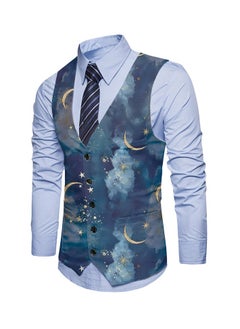 Buy New Fashionable Personalized Printed Men's Suit Vest in Saudi Arabia