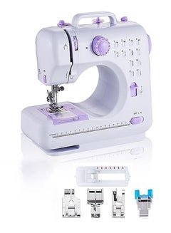 اشتري Electrical Sewing Machine Portable Mini Electric Sewing Machine for beginners 12 Built-in Stitches 2 Speed with Foot Pedal，Light, Storage Drawer في السعودية