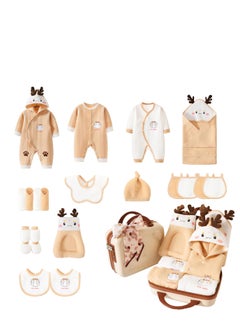 Buy 22 PCS Newborn Baby Gifts Set, Layette Gift for Girl Boys, Infant Essential Clothes Accessories, Premium Cotton Babies' Pant and Top Sets, with Beautifully Suitcase and Prints,66cm for 3-6 Month Babys in Saudi Arabia