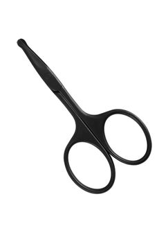 اشتري 1pc 3.75" Premium Nose Hair Scissors, Curved Safety Blades with Rounded Tip for Trimming Small Details Facial Hair, Ear Hair, Eyebrow (Black) في الامارات