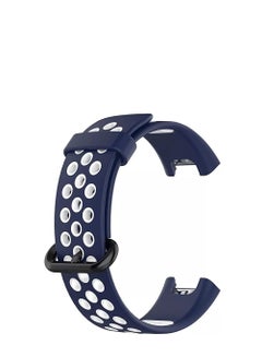 Buy Silicone Strap For Xiaomi Mi Watch 2 Lite / Redmi Watch 2 Breathable Sport Blue White in Egypt