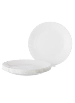 Buy Luminarc Flat Plate Plain White Size 25 cm in Saudi Arabia